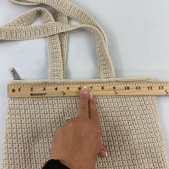 The SAK Ivory Crochet Zip‎ Top Shoulder Handbag Purse Bag - Picture 10 of 14
